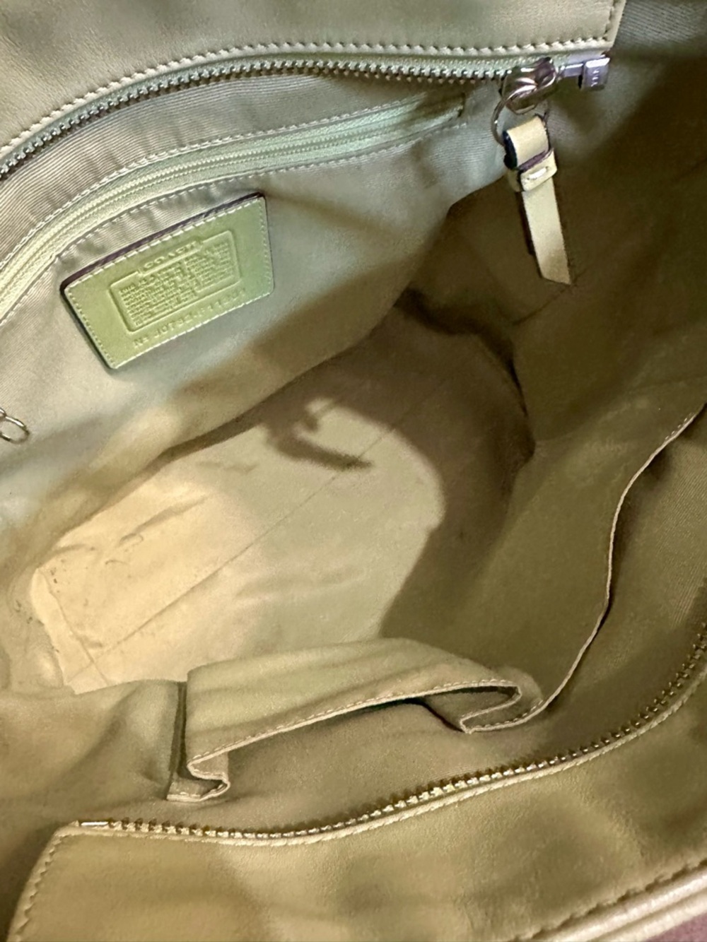 Coach Y2K  Lime Hampton Tote, F11201 - Picture 7 of 16